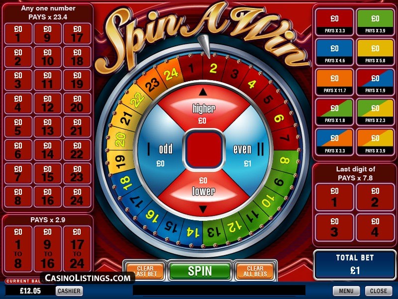 Spin and win game